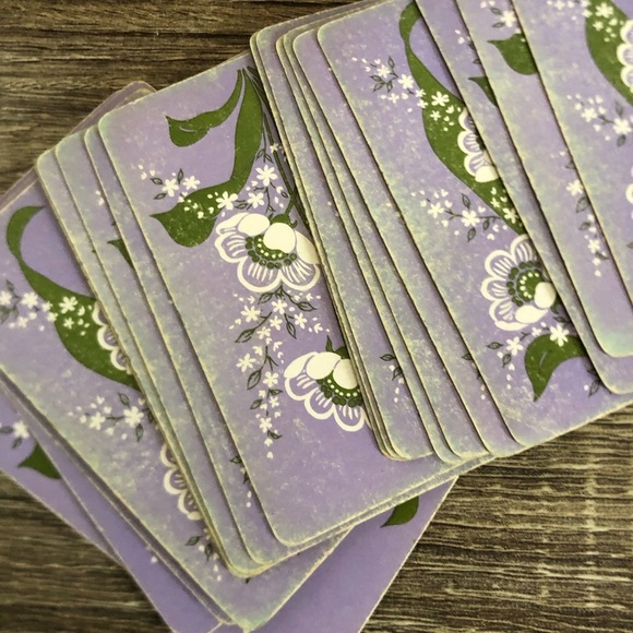 Vtg Claridge Purple Floral Playing Cards - Picture 9 of 10
